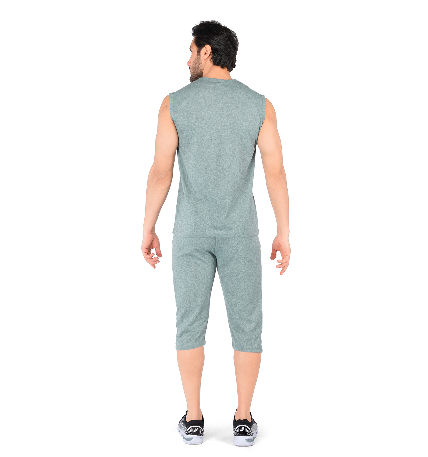 ست رکابی شلوارک مردانه آستین حلقه ای Reebok ساده یقه گرد مدل 43899