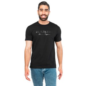 تیشرت یقه گرد مردانه مشکی ساده مدل 44665