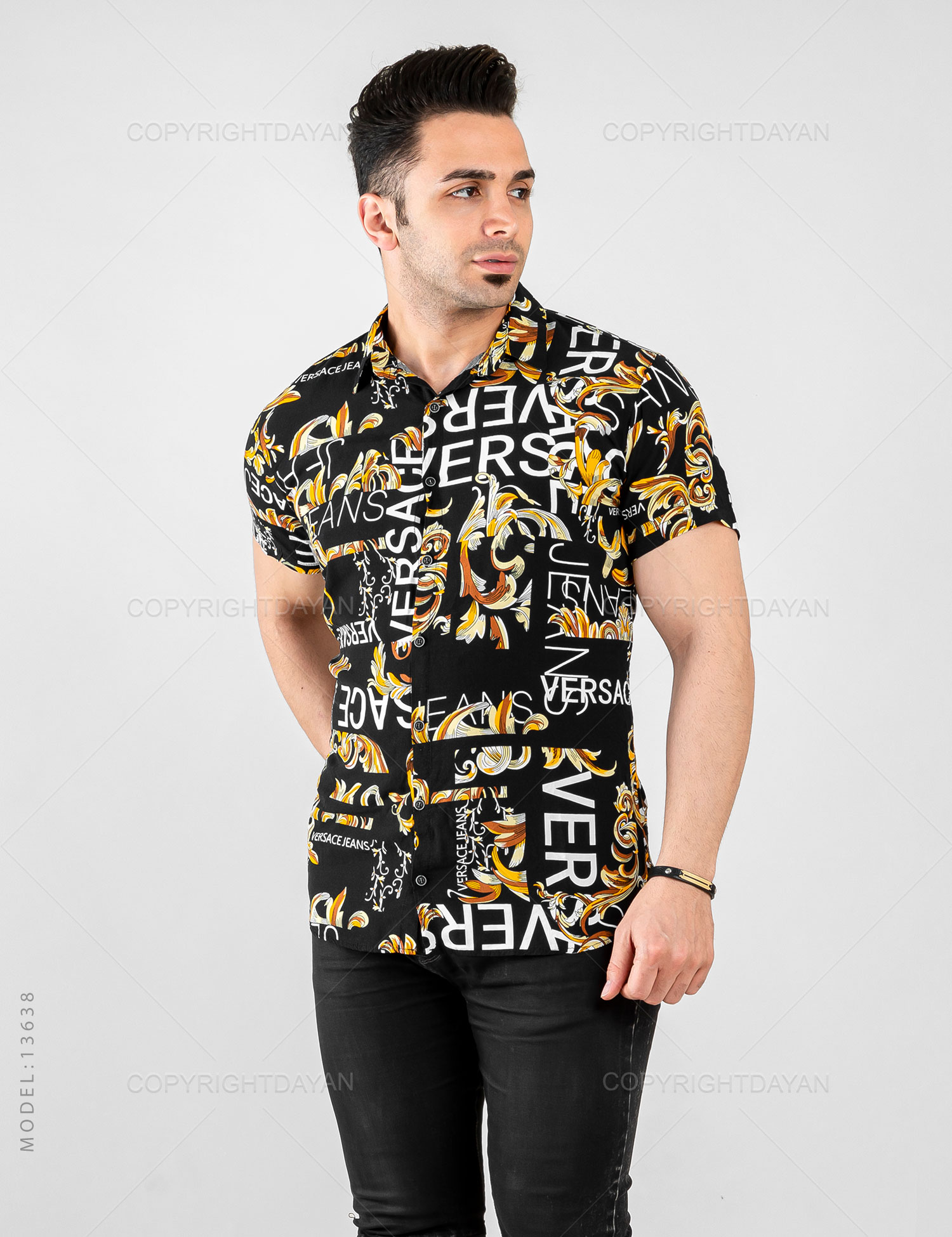 پیراهن مردانه Versace مدل 13638