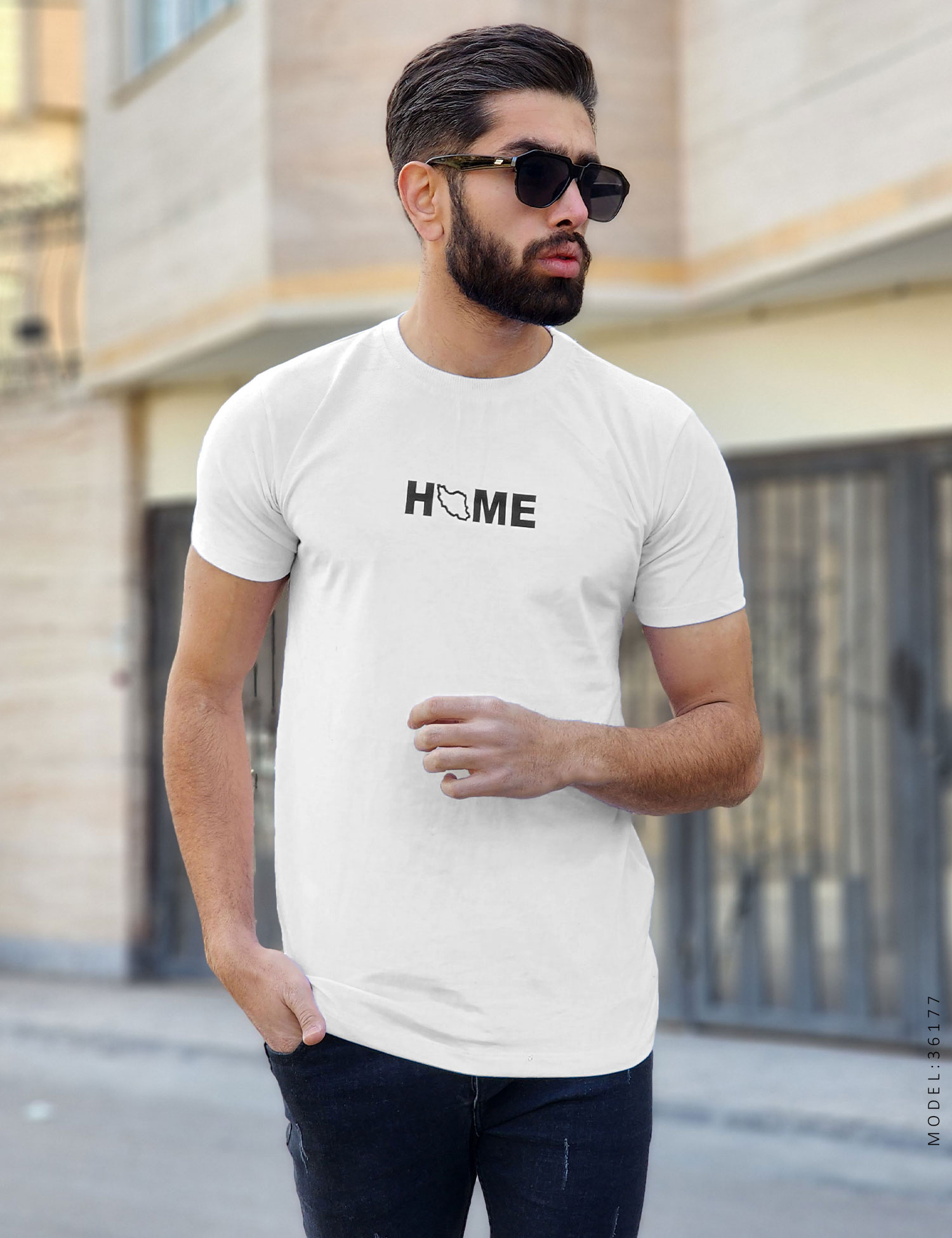 تیشرت یقه گرد مردانه Nika مدل 36177