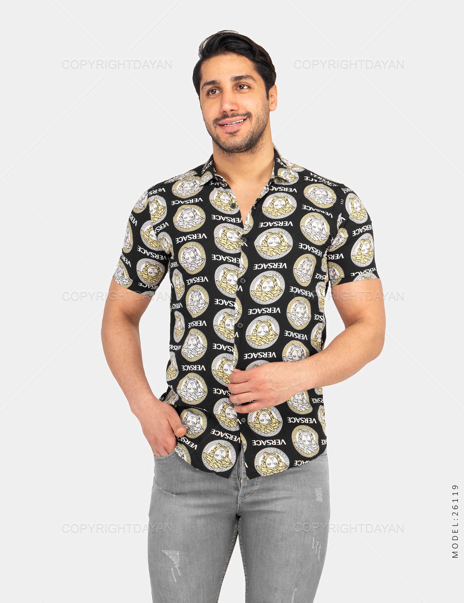 پیراهن مردانه Versace مدل 26119