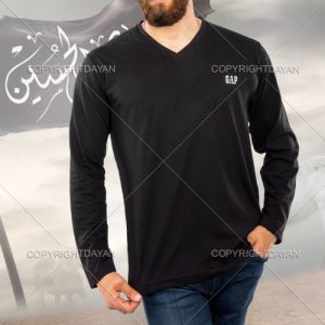تیشرت آستین بلند یقه هفت(مشکی)