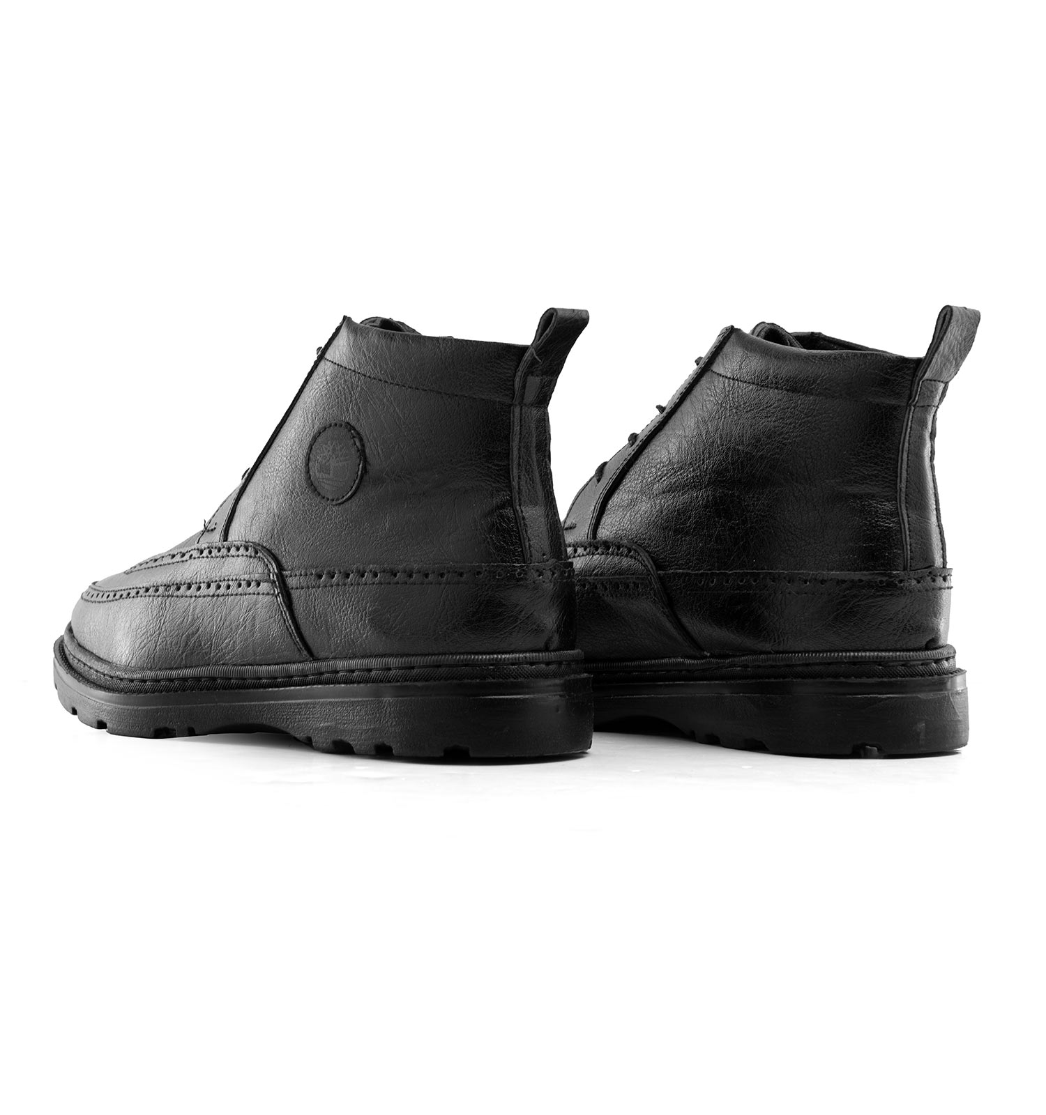 نیم بوت چرم مصنوعی مردانه مشکی Timberland اسپرت بنددار مدل 41071