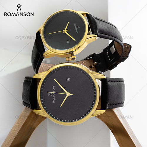 ست ساعت مردانه زنانه Romanson مدل W 1302 (مشکی طلایی)