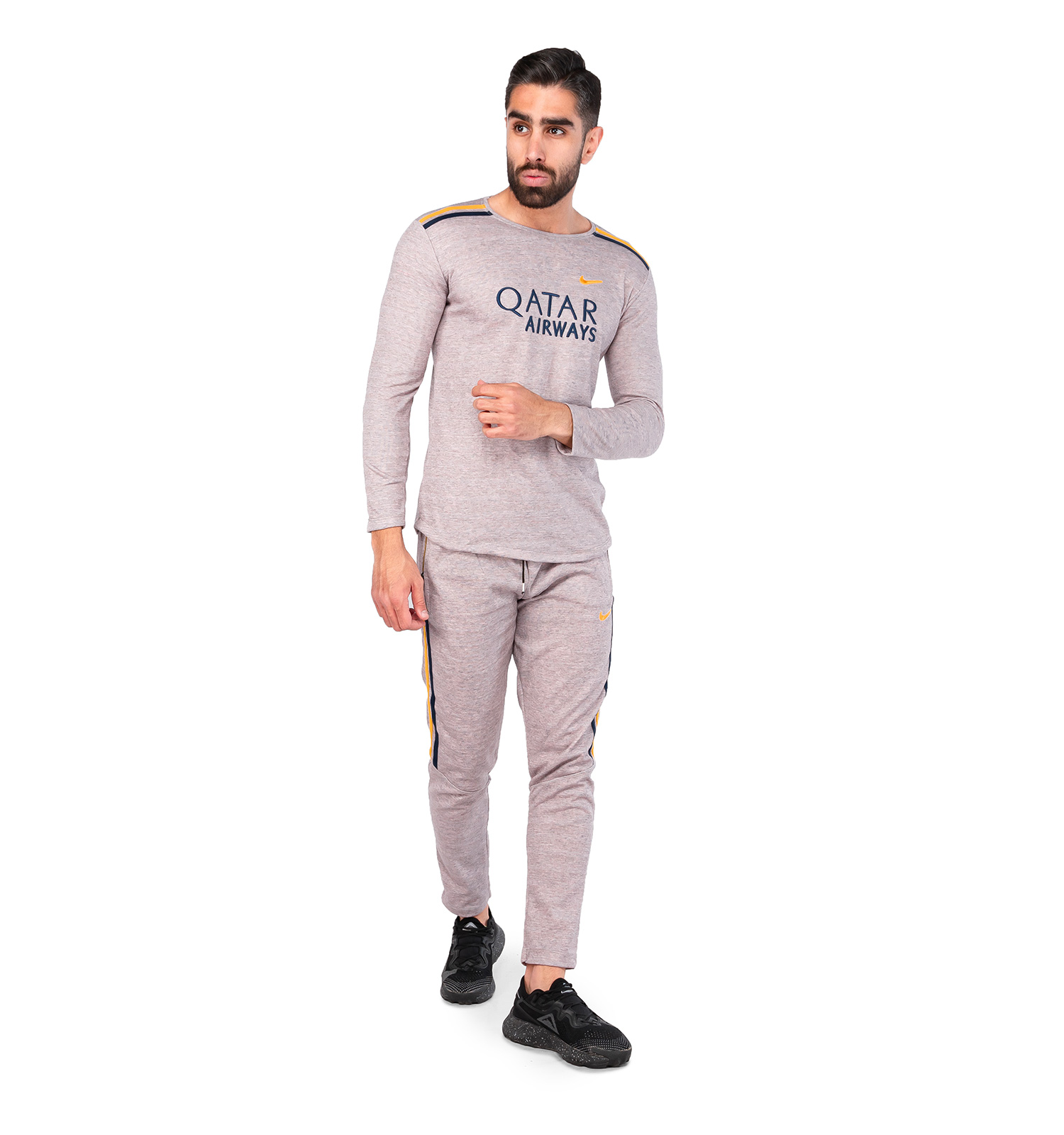 ست مردانه بلوز شلوار آستین بلند Nike ساده یقه گرد مدل 44655
