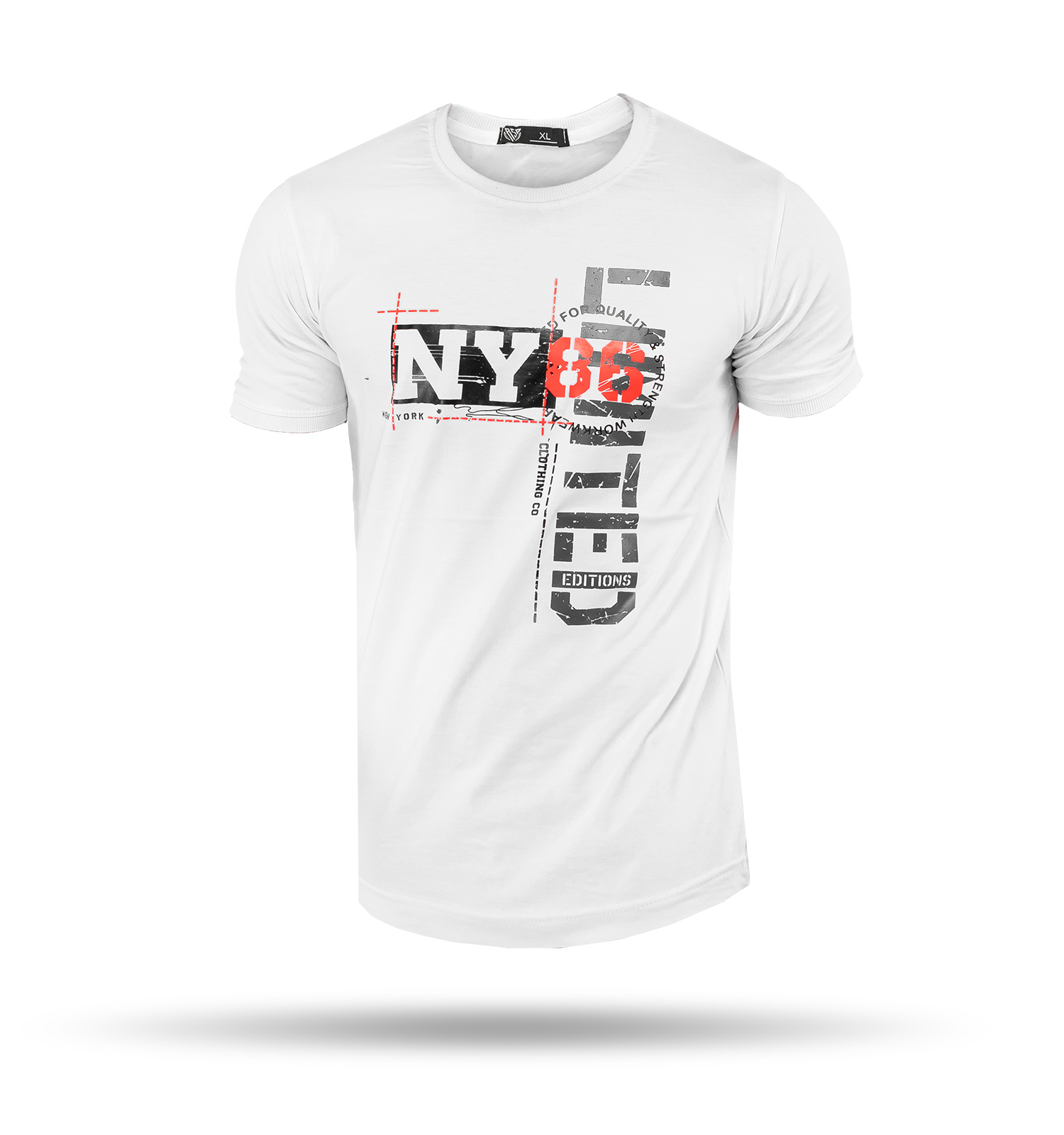 تیشرت آستین یقه کش بافت New York مدل 36494