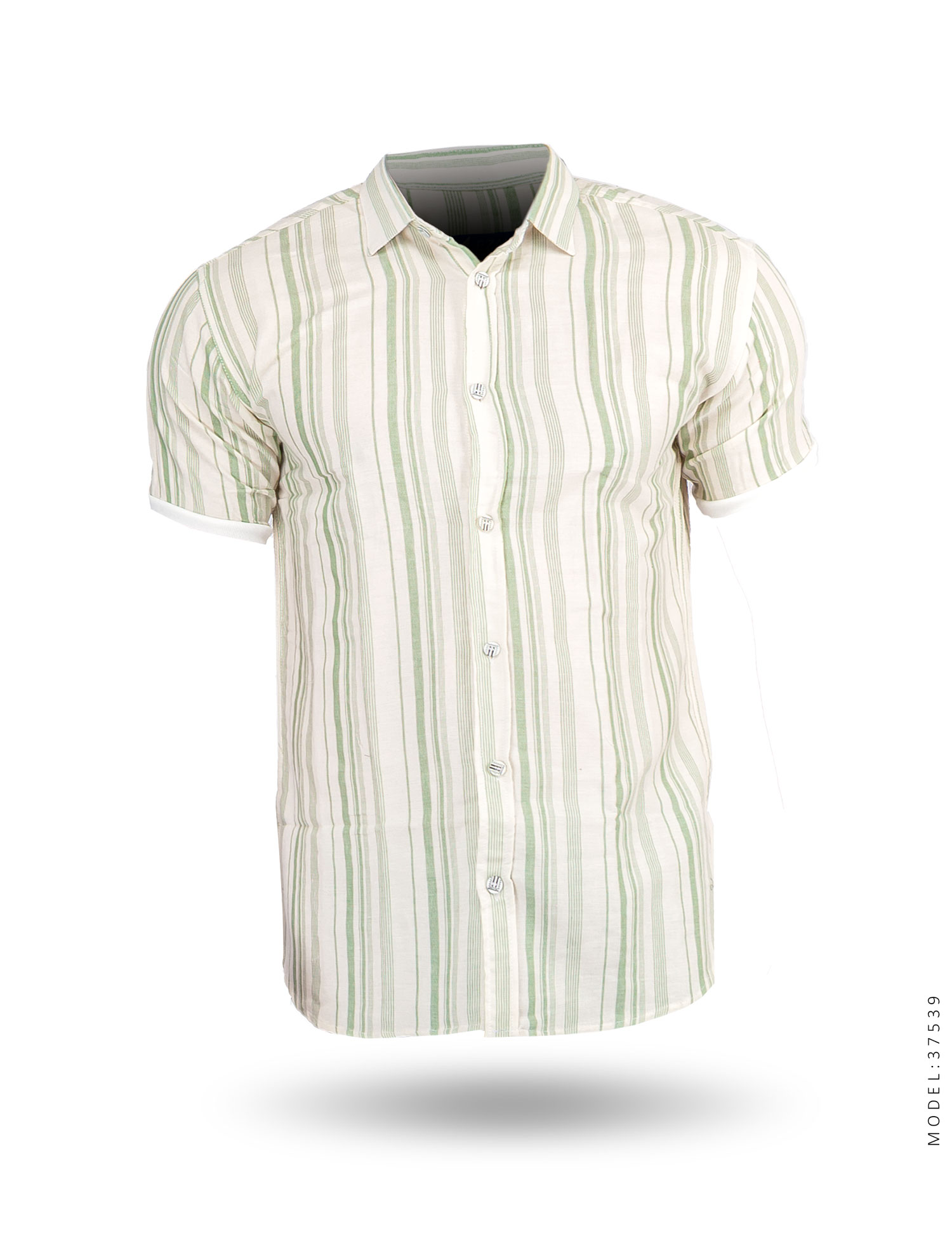 پیراهن مردانه راه راه Nika مدل 37539