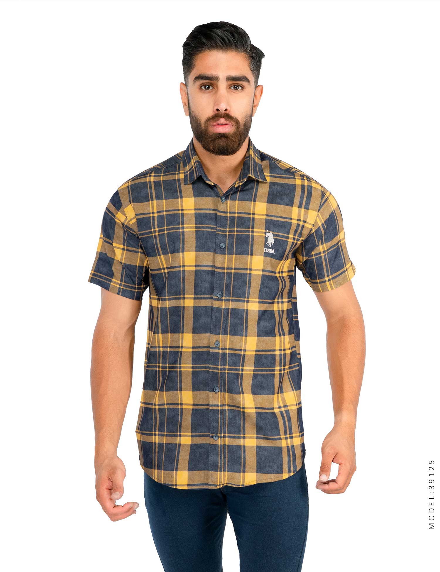 پیراهن مردانه چهارخانه Polo مدل 39125