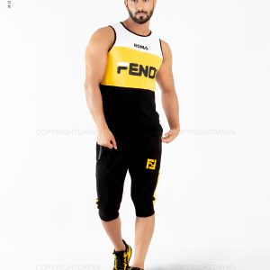 ست رکابی شلوارک مردانه Fendi مدل 14719