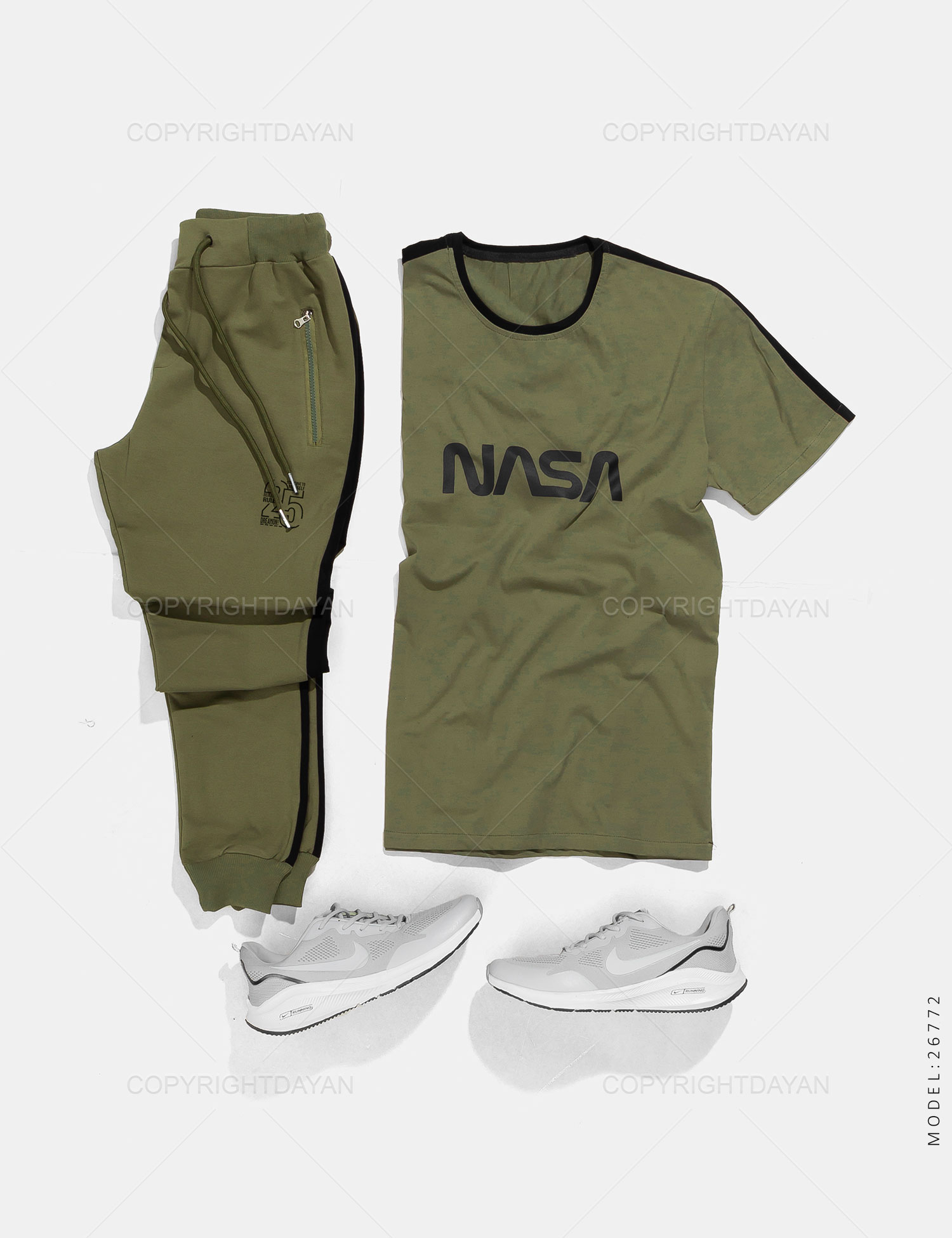 ست تیشرت شلوار مردانه Nasa مدل 26772