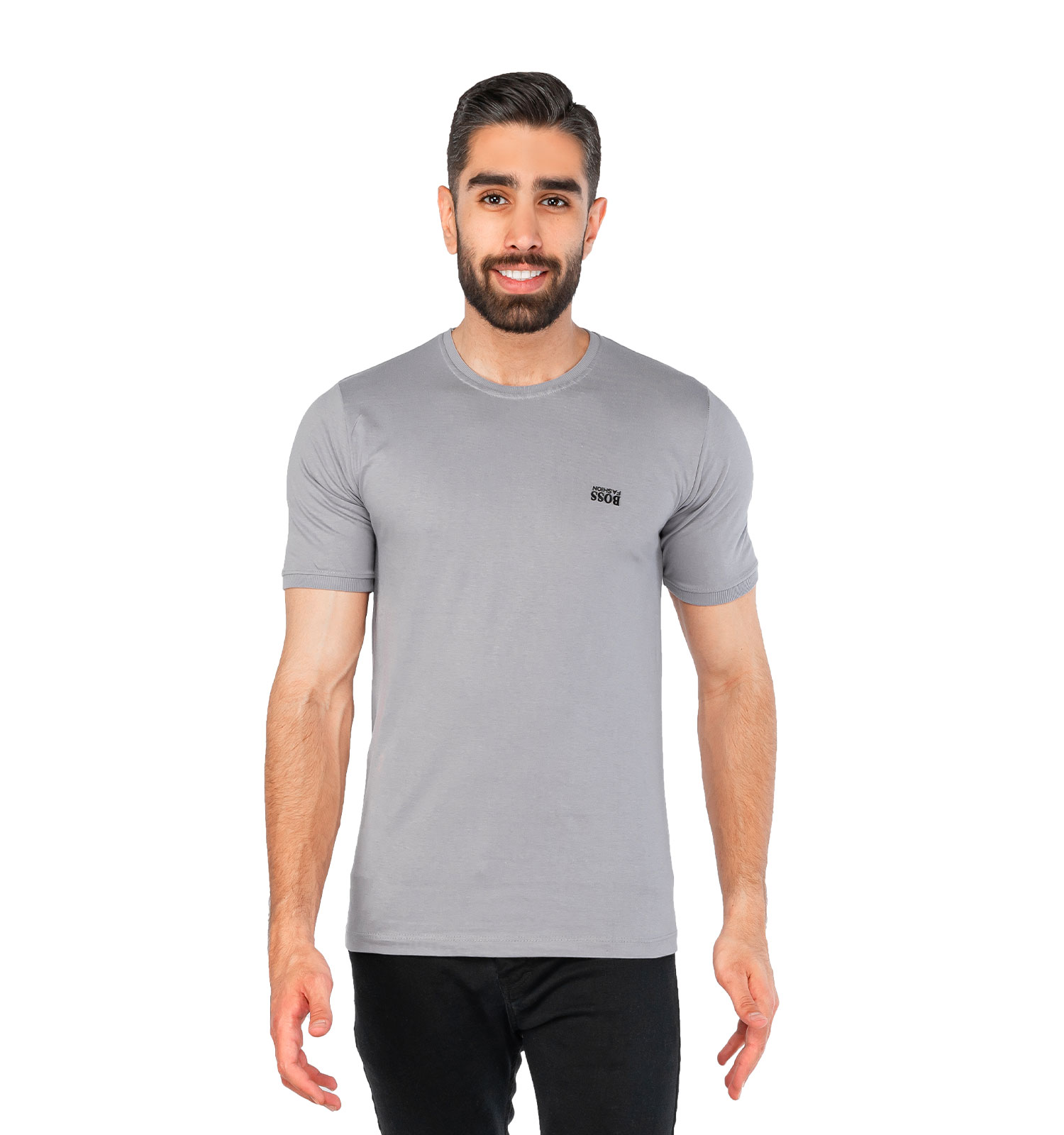 تیشرت Boss یقه گرد مردانه پنبه ساده مدل 44639
