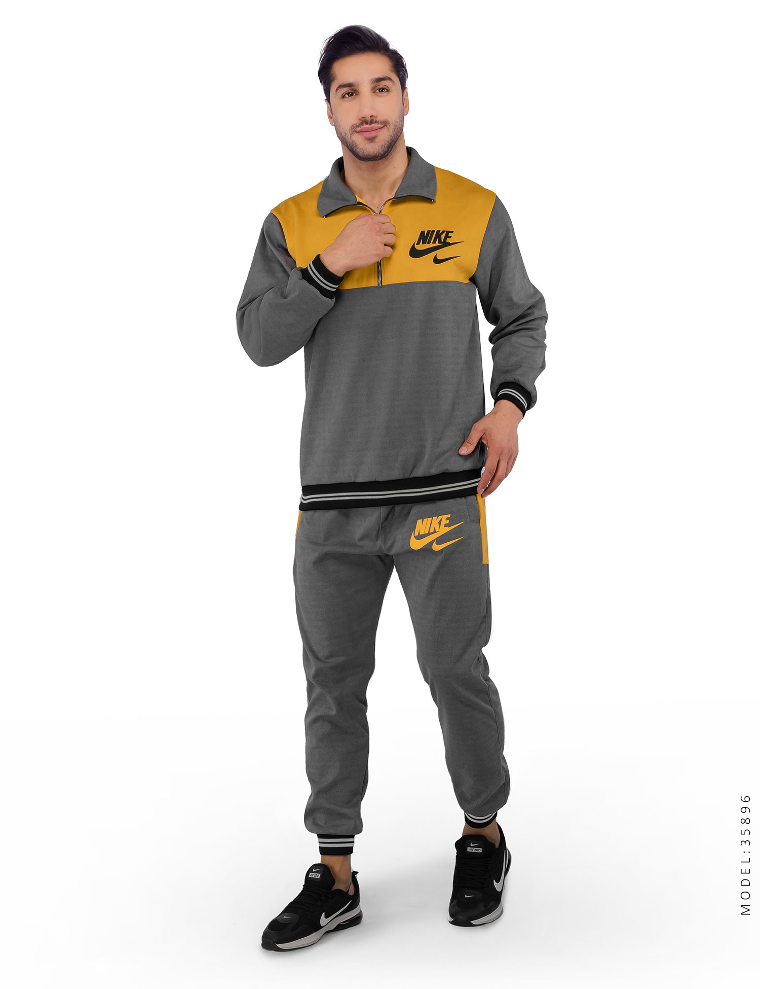 ست سویشرت نیم زیپ شلوار اسپرت Nike مدل 35896