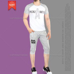 ست تیشرت شلوارک CN (خاکستری)