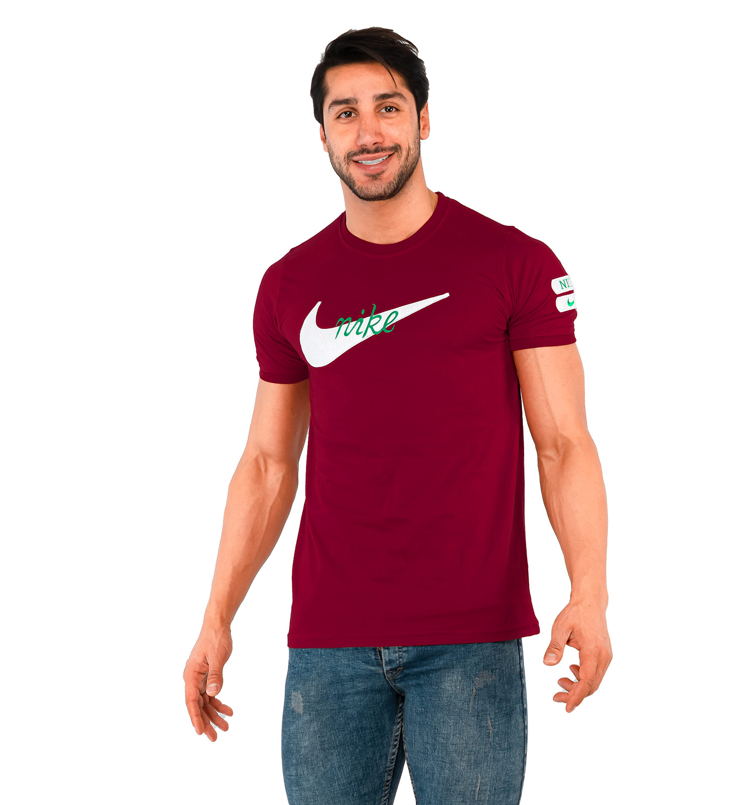 تیشرت مردانه آستین گلدوزی یقه گرد Nike مدل 36662