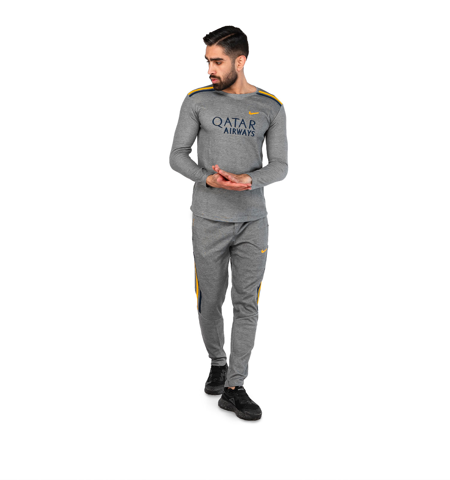 ست مردانه بلوز شلوار آستین بلند Nike ساده یقه گرد مدل 44658