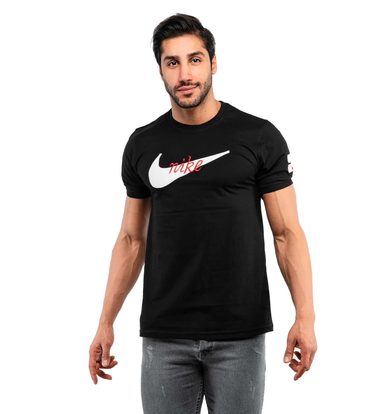 تیشرت مردانه آستین گلدوزی یقه گرد Nike مدل 36658