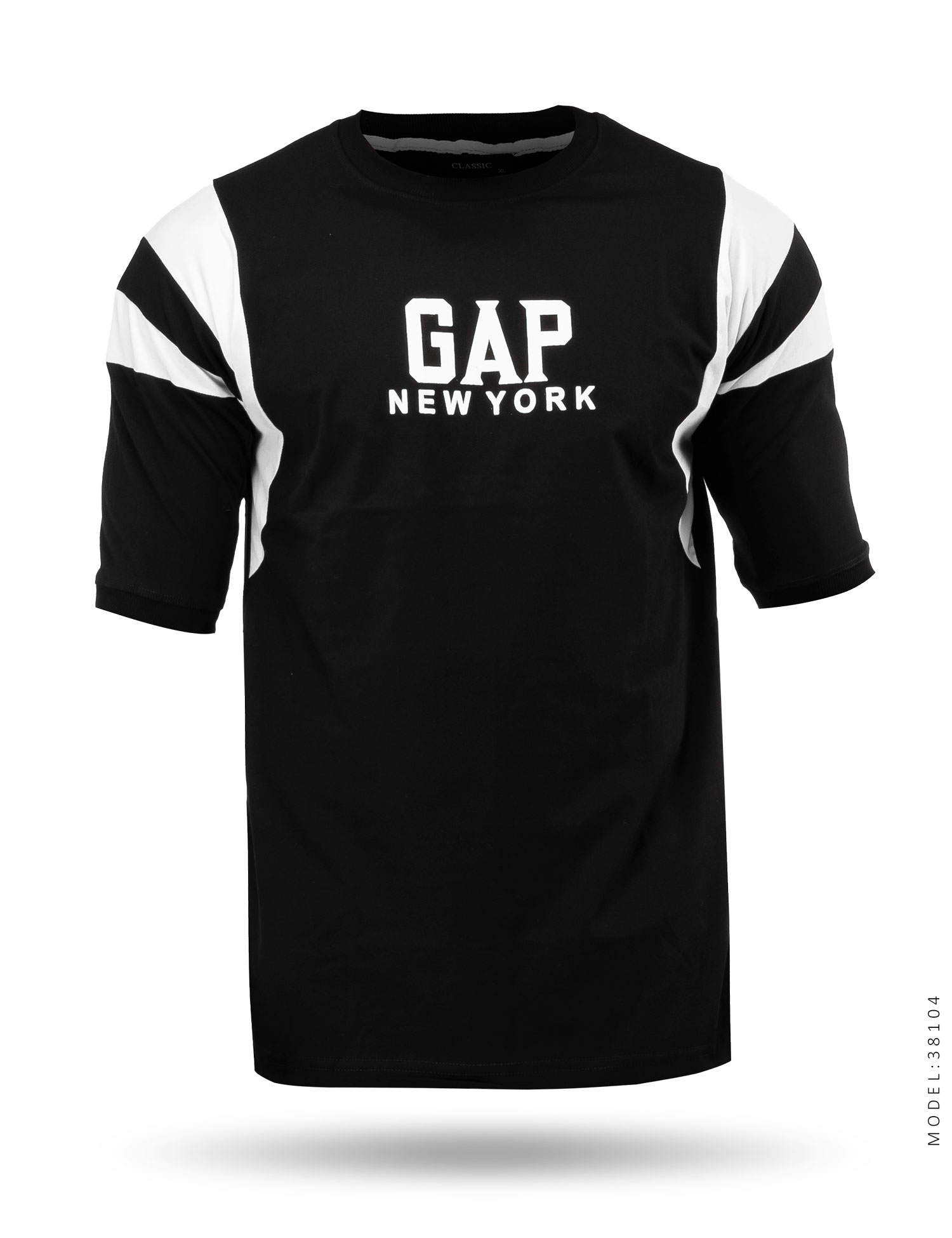 تیشرت مردانه دو رنگ یقه گرد Gap مدل 38104