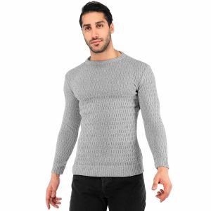 پلیور بافت مردانه یقه گرد Stark مدل 33840
