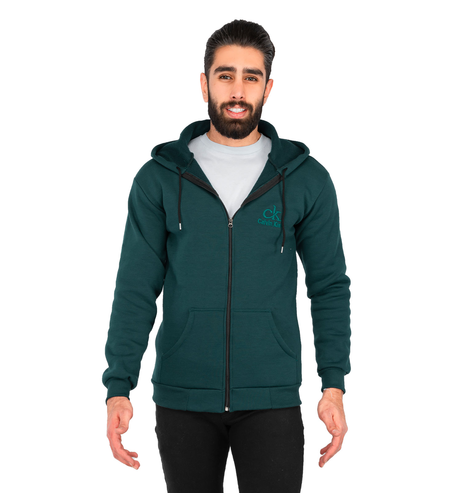 سویشرت زیپ دار مردانه کلاهدار Calvin Klein مدل 41652
