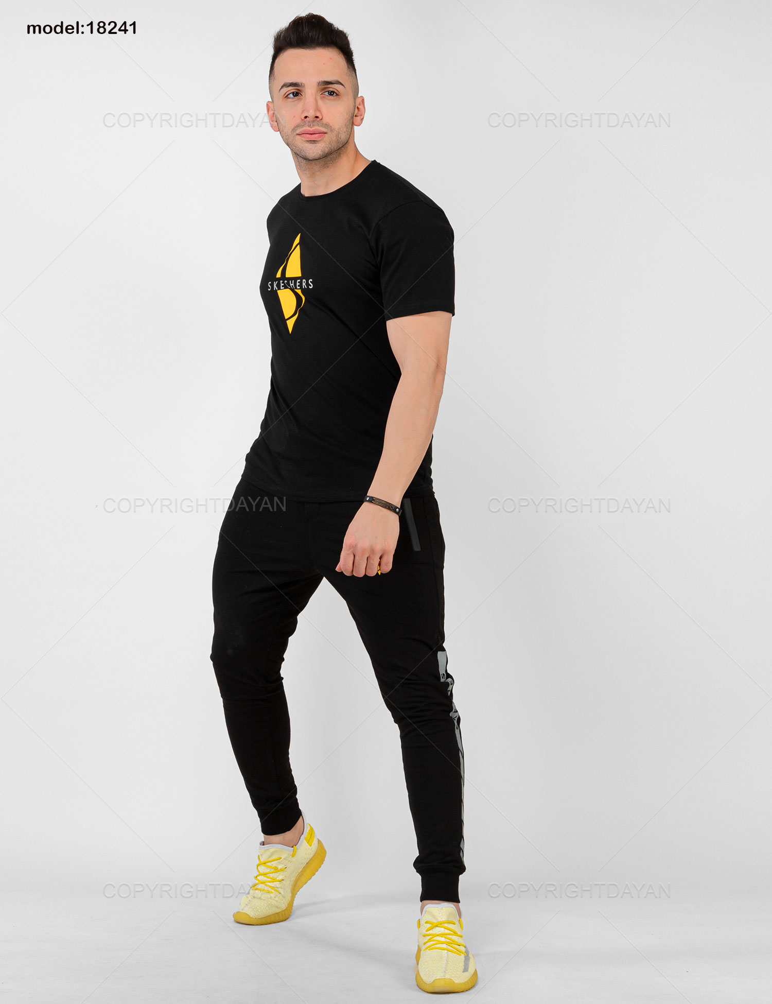ست تیشرت شلوار مردانه Skechers مدل 18241