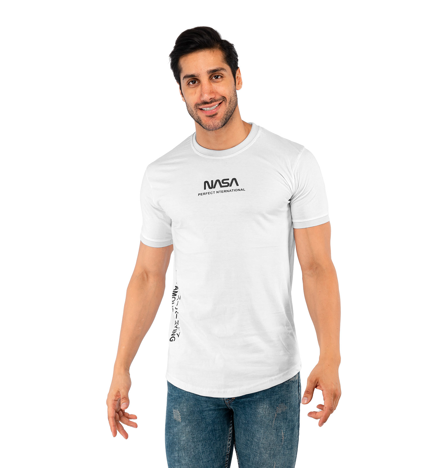 تیشرت مردانه چاپی Nasa مدل 37529