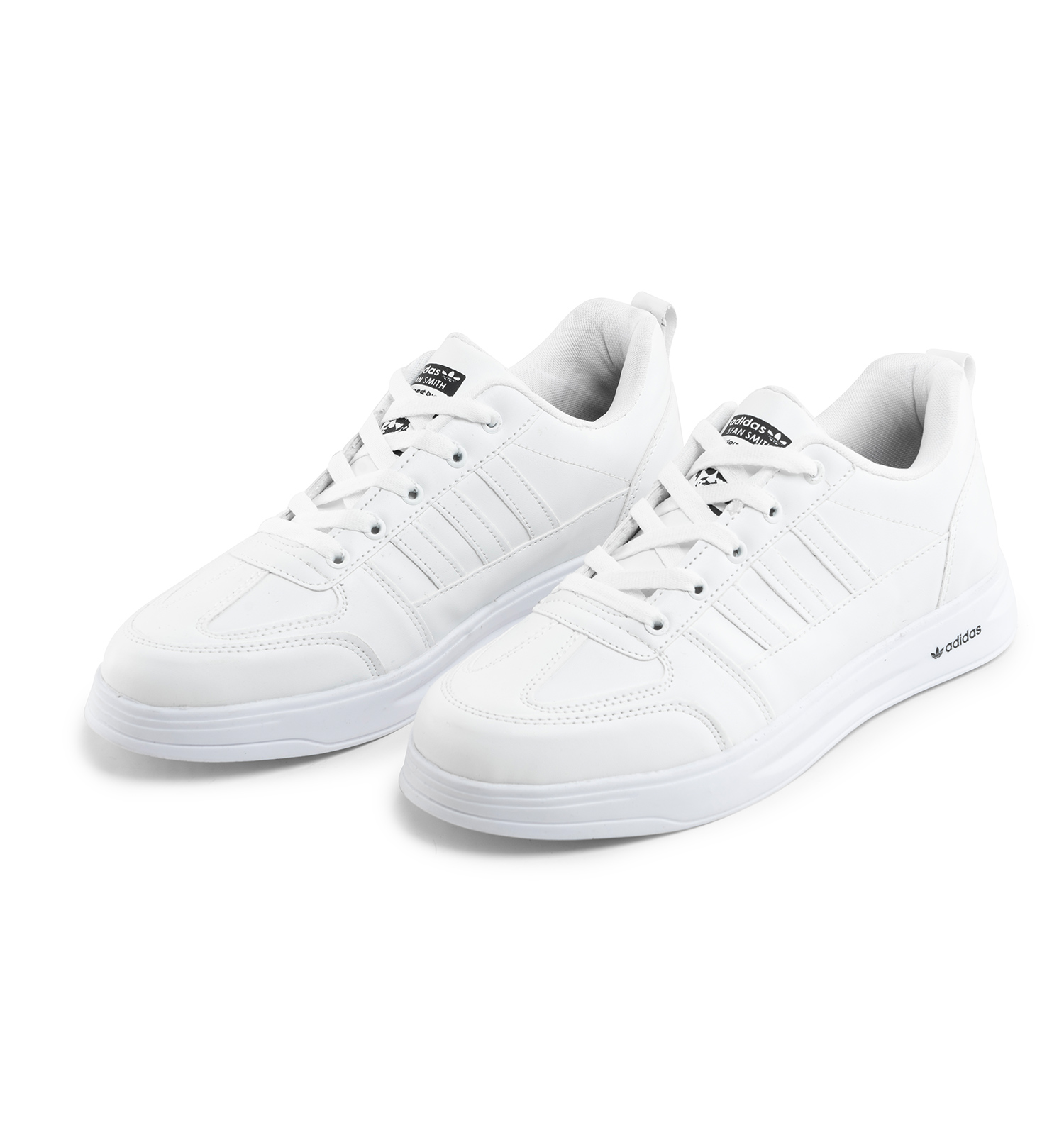 کفش اسپرت Adidas مردانه سفید بندی چرم مصنوعی مدل 41456