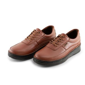 کفش روزمره مردانه Clarks چرم مصنوعی بند دار عسلی مدل 44483