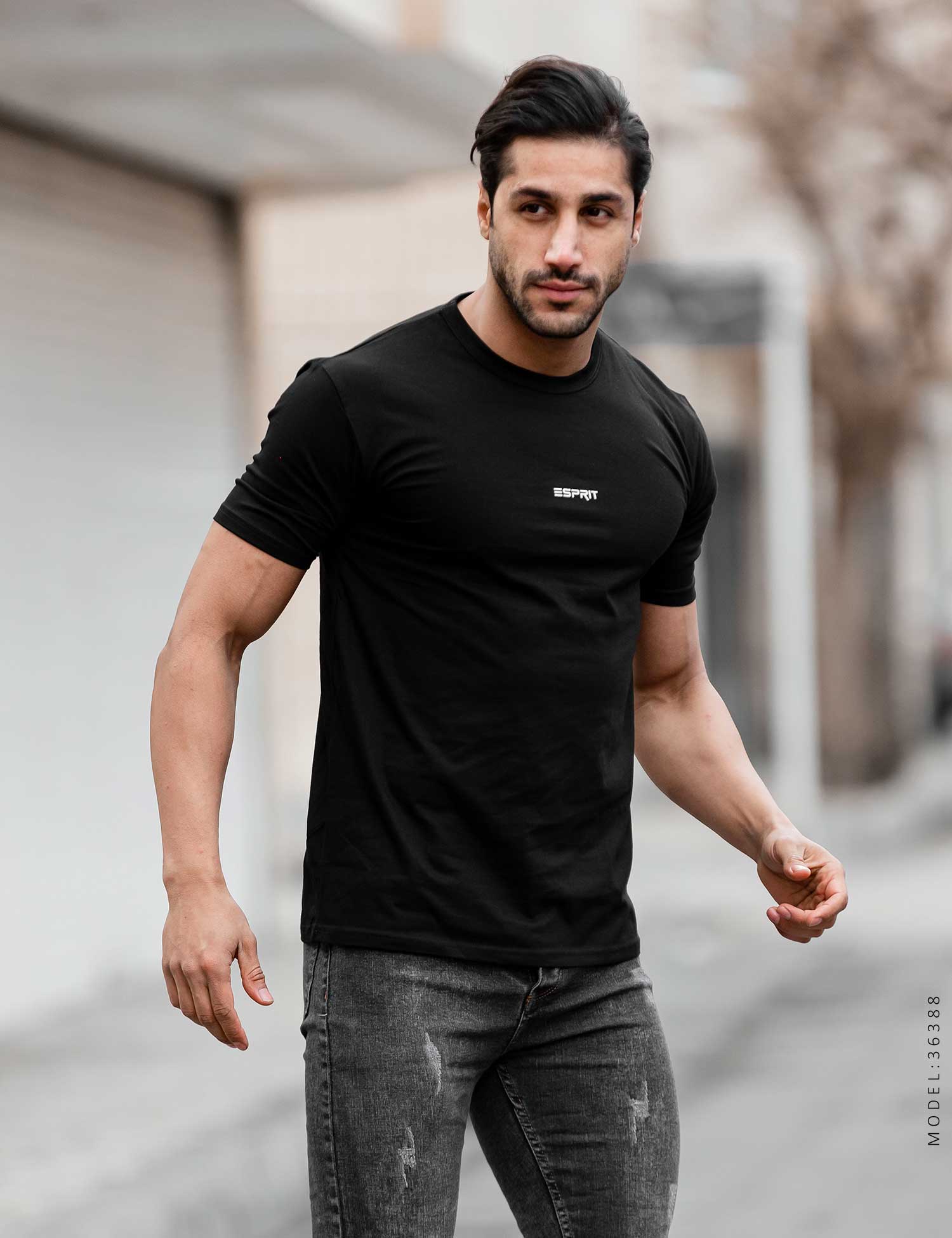 تیشرت یقه گرد مردانه Esprit مدل 36388