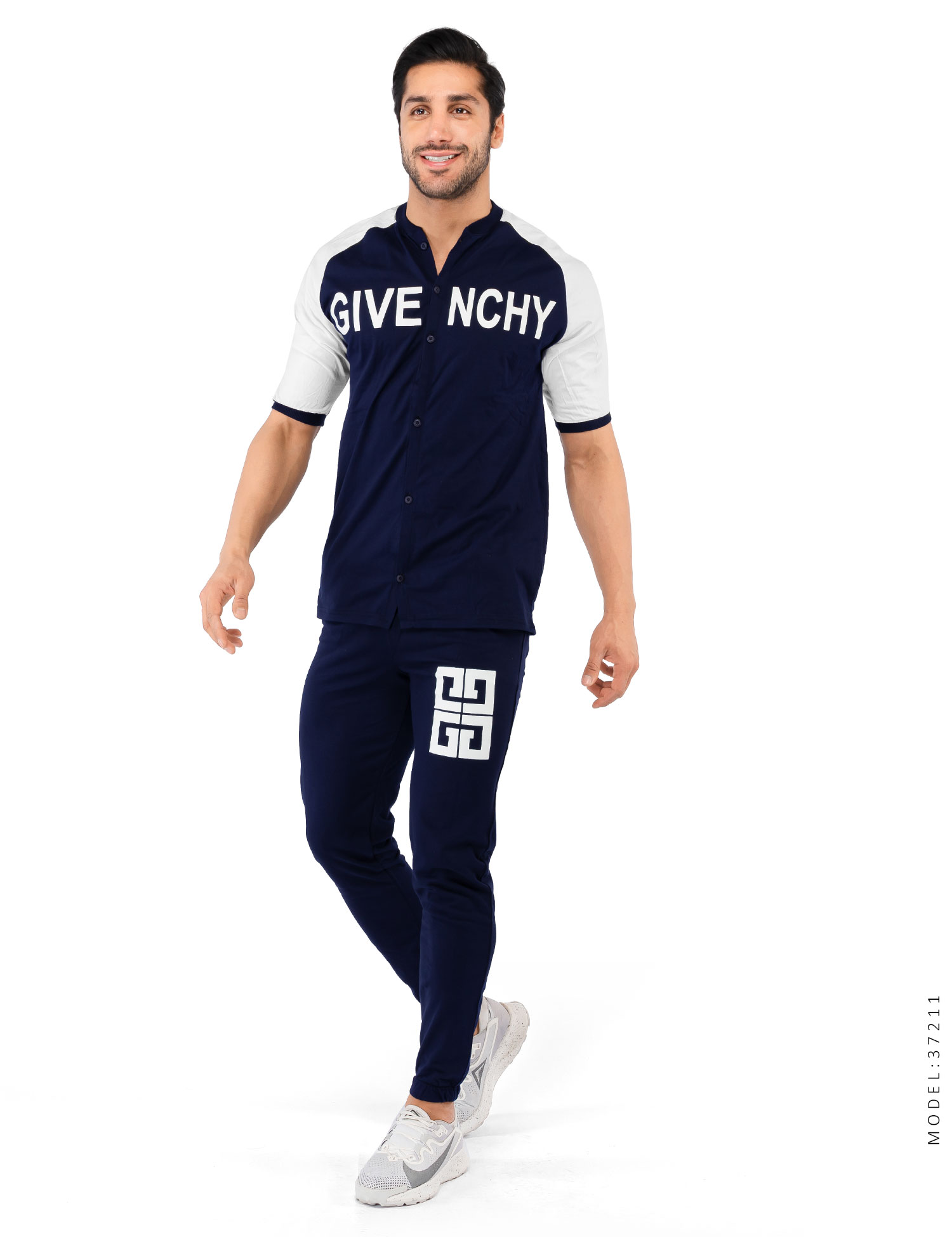 ست پیراهن شلوار مردانه بیسبالی Givenchi مدل 37211