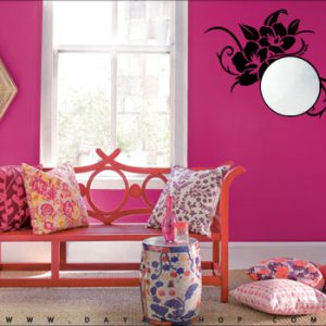 آینه استیکر طرح گل رز