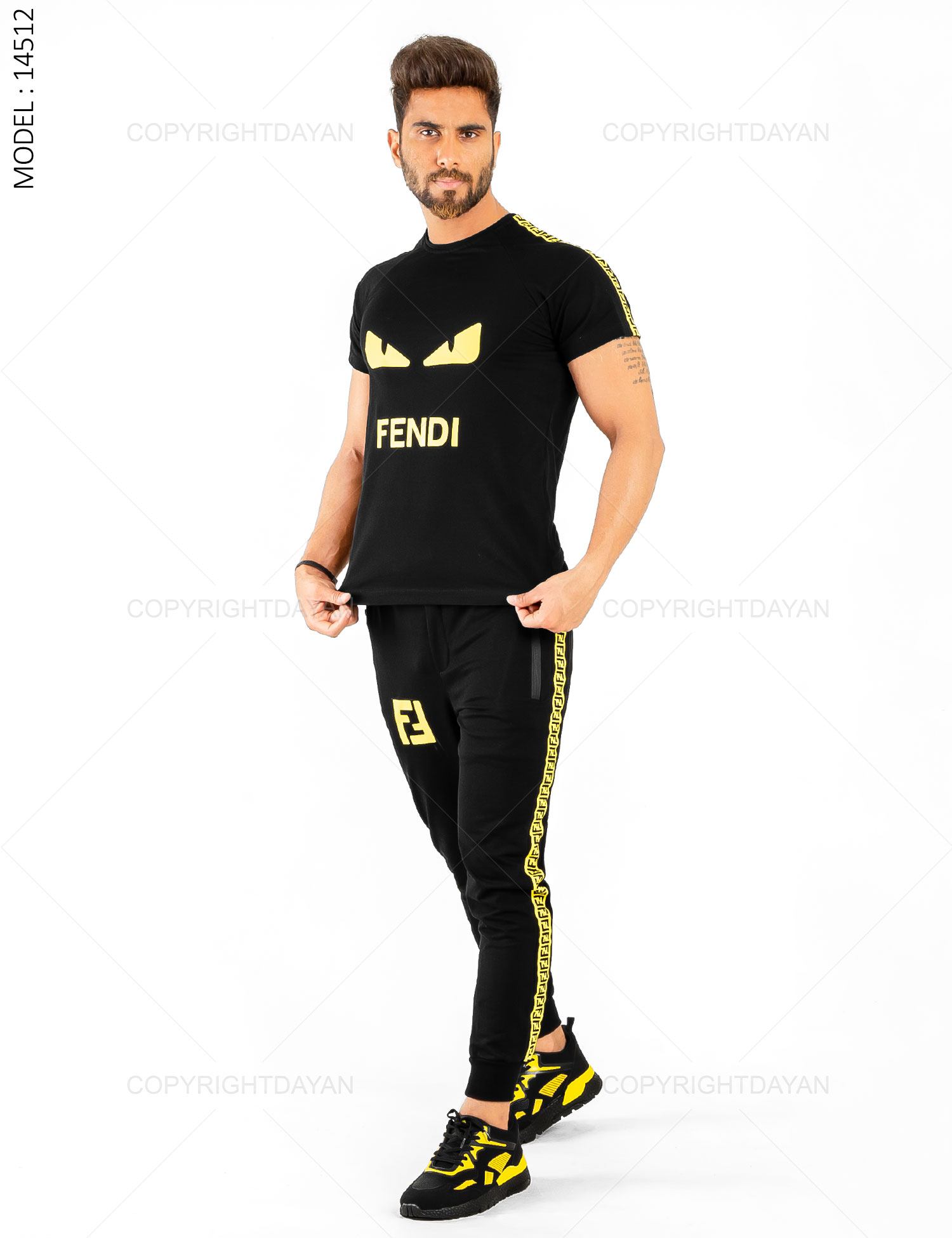 ست تیشرت شلوار مردانه Fendi مدل 14512