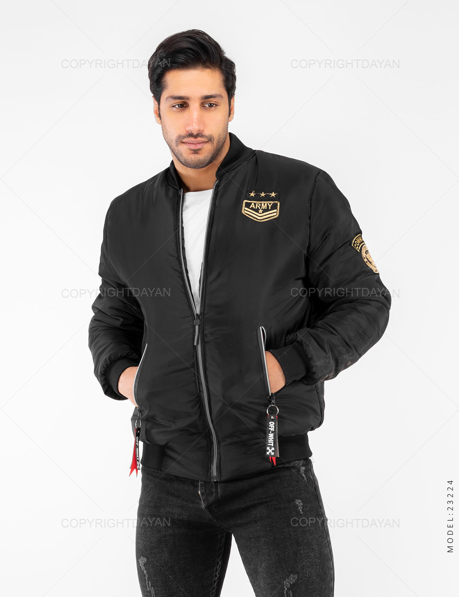 کاپشن خلبانی مردانه Army مدل 23224