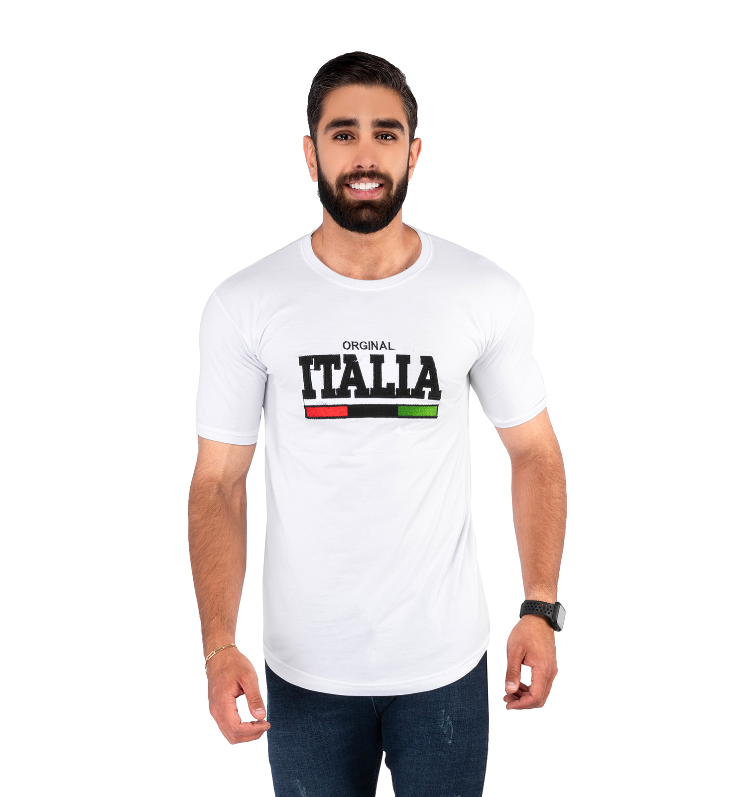 تیشرت مردانه یقه گرد Italia مدل 38071