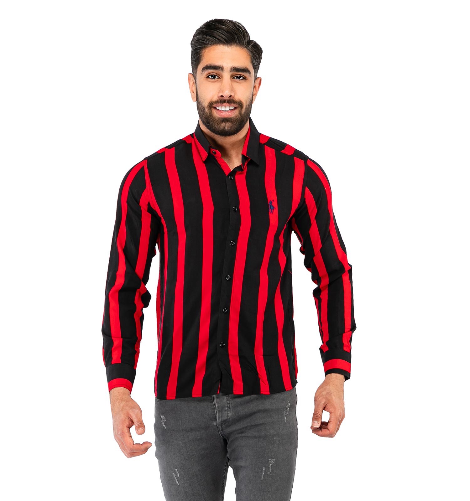 پیراهن مردانه راه راه Polo مدل 36820