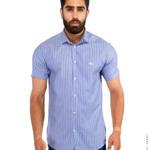 پیراهن مردانه راه راه Alma مدل 38987