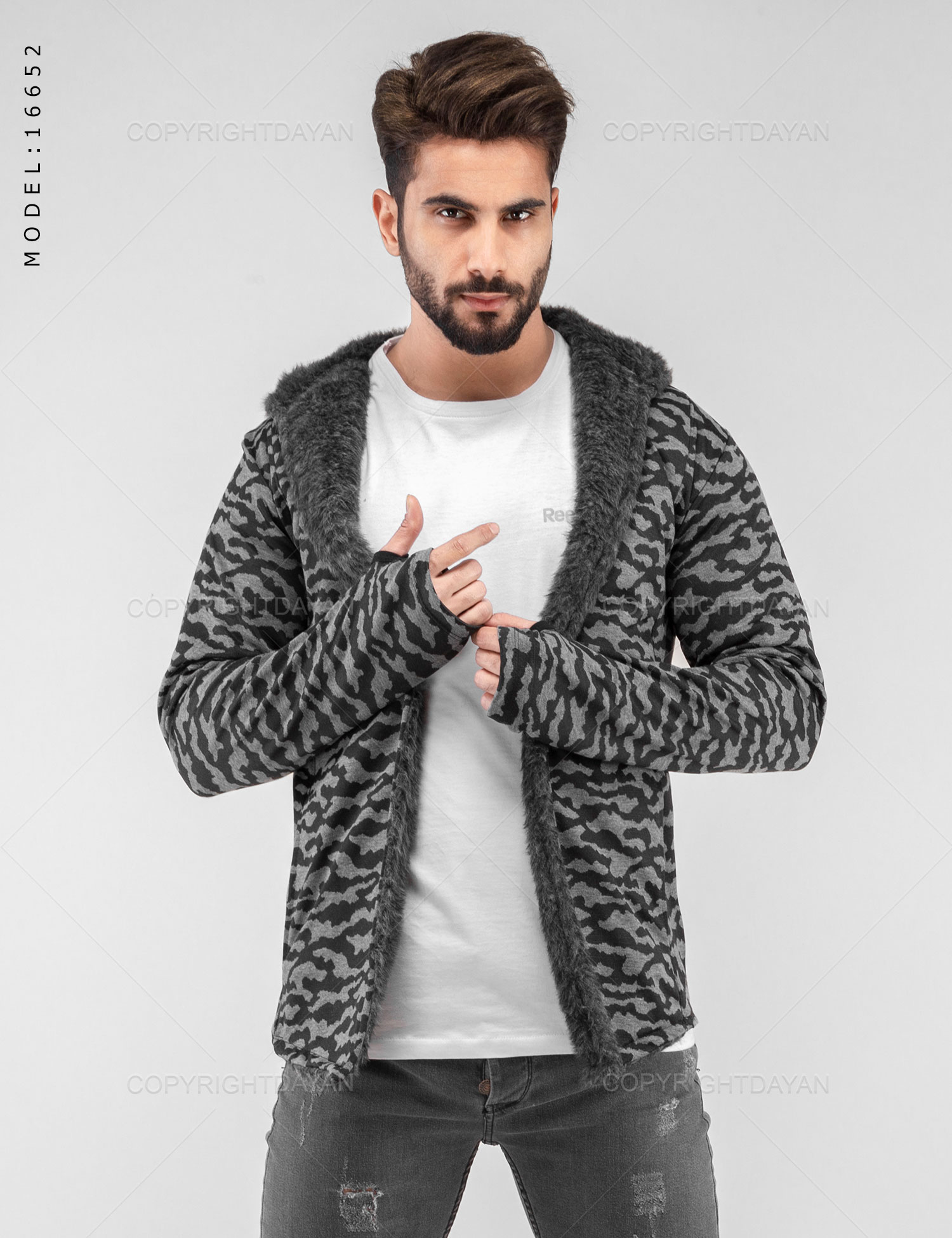 شنل خزدار مردانه Off – White مدل 16652