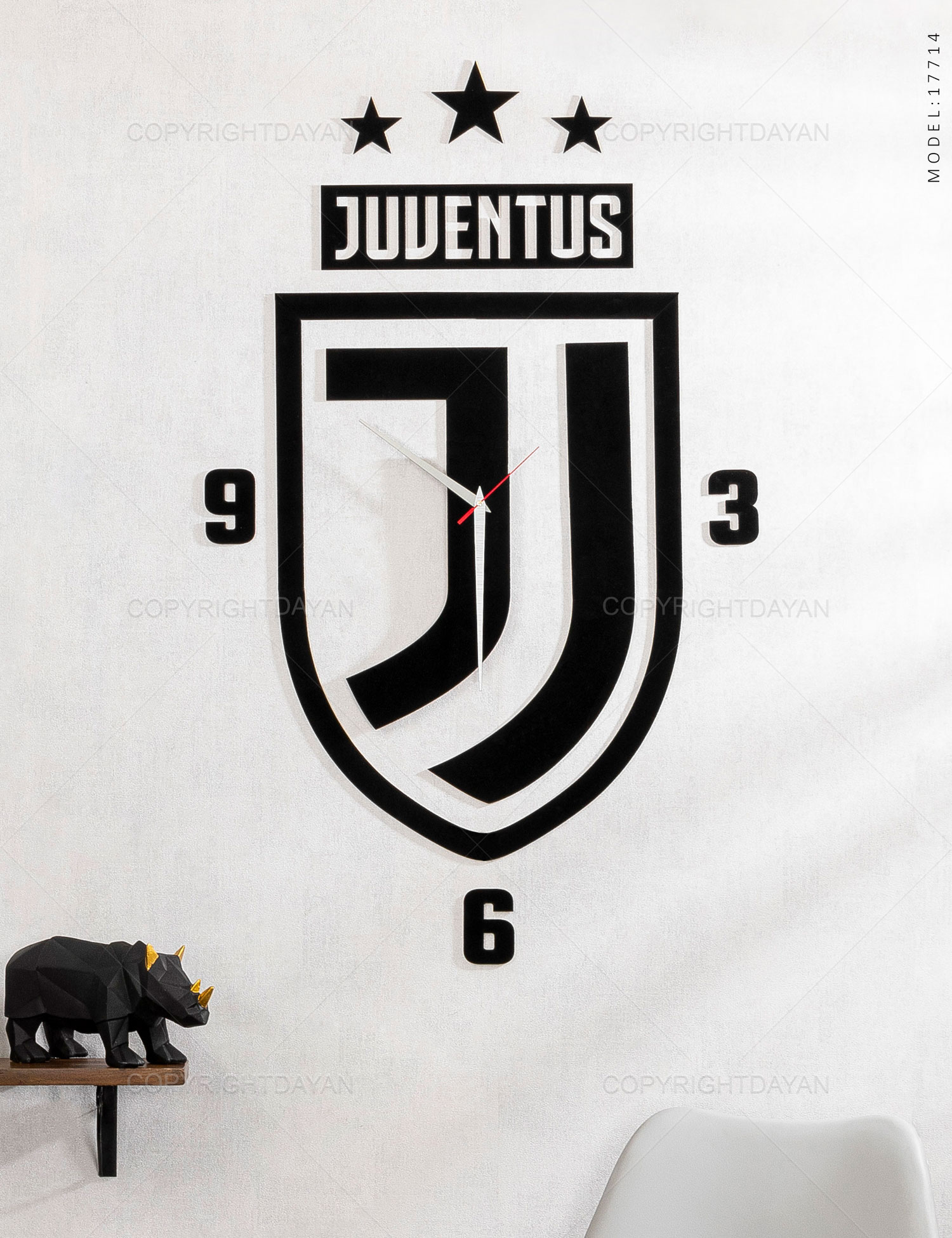 ساعت دیواری Juventus مدل 17714