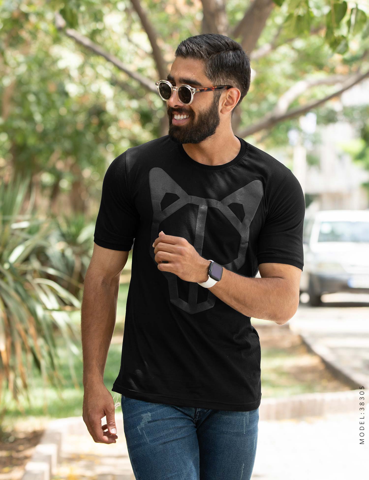 تیشرت مردانه یقه گرد Araz مدل 38305