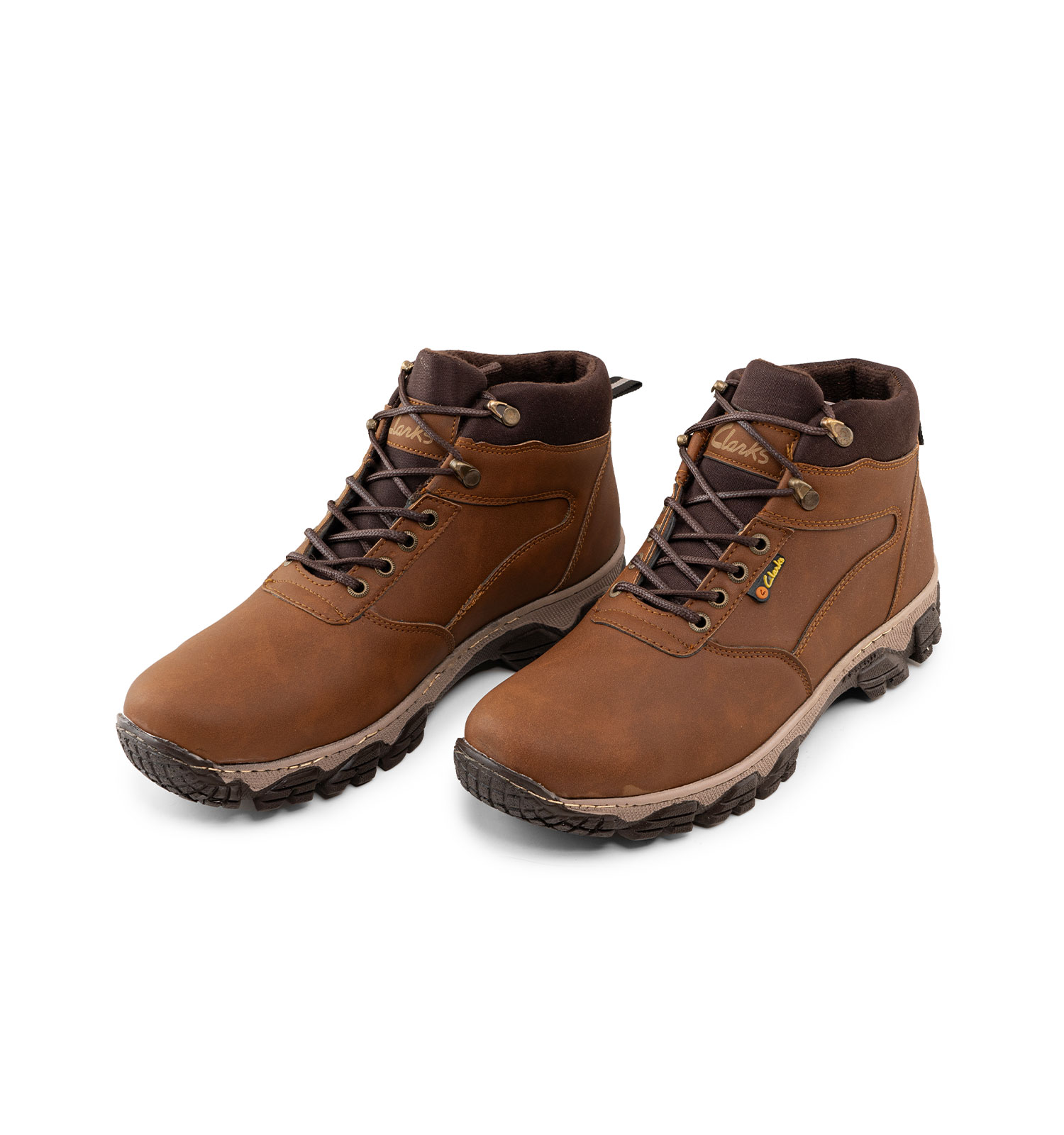 کفش ساقدار مردانه عسلی Clarks بند دار مدل 45421