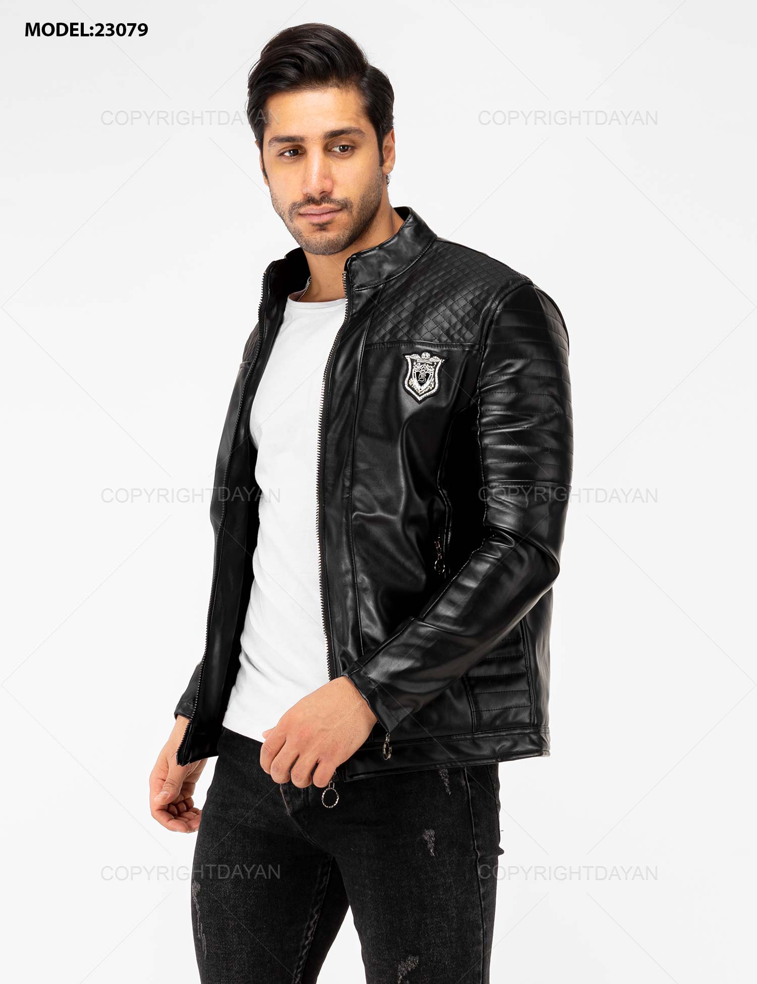 کاپشن چرمی مردانه Stark مدل 23079