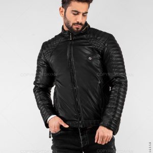 کاپشن چرم مردانه Kiyan مدل 16558