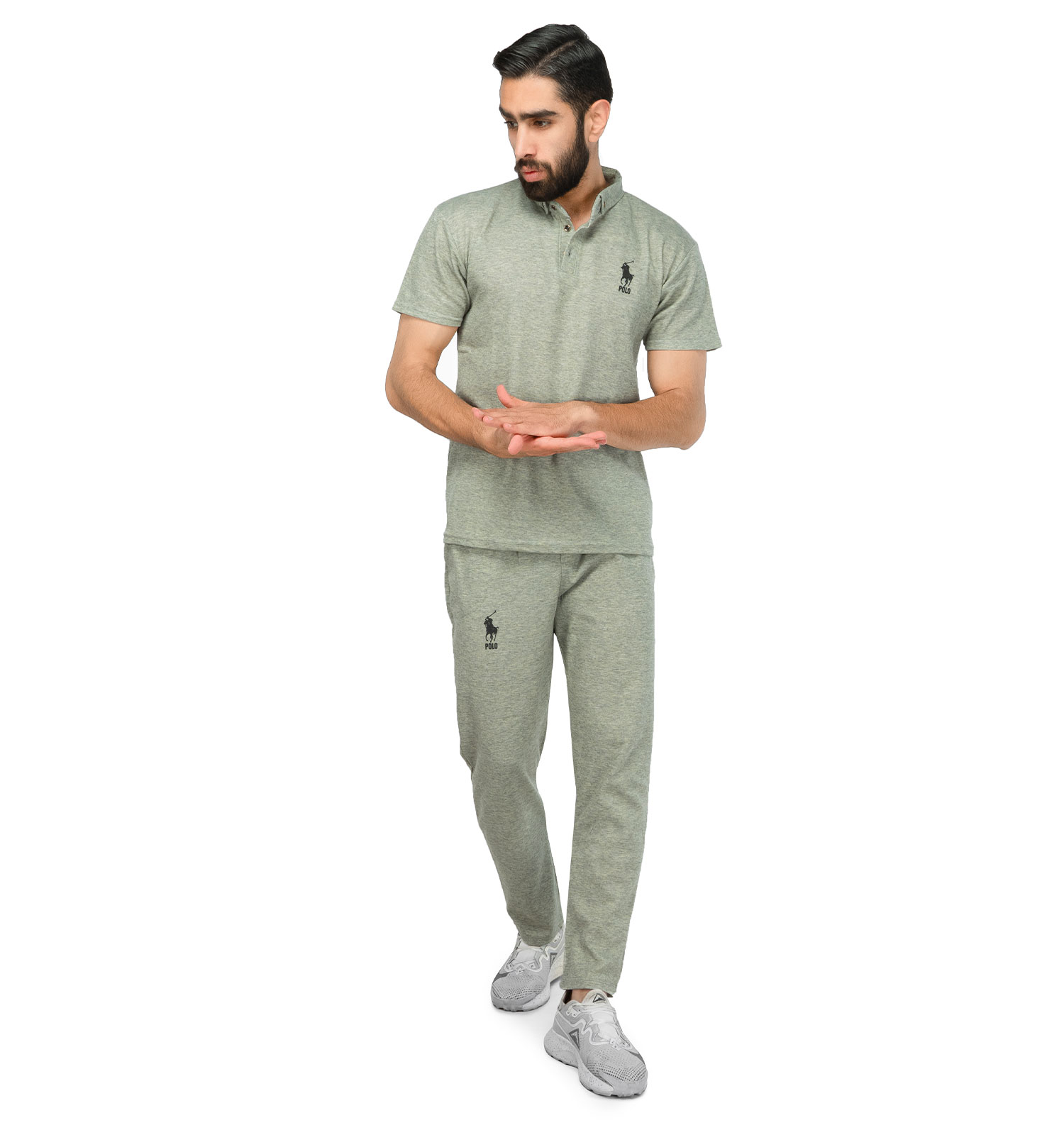 ست مردانه تیشرت شلوار Polo ساده مدل 44688