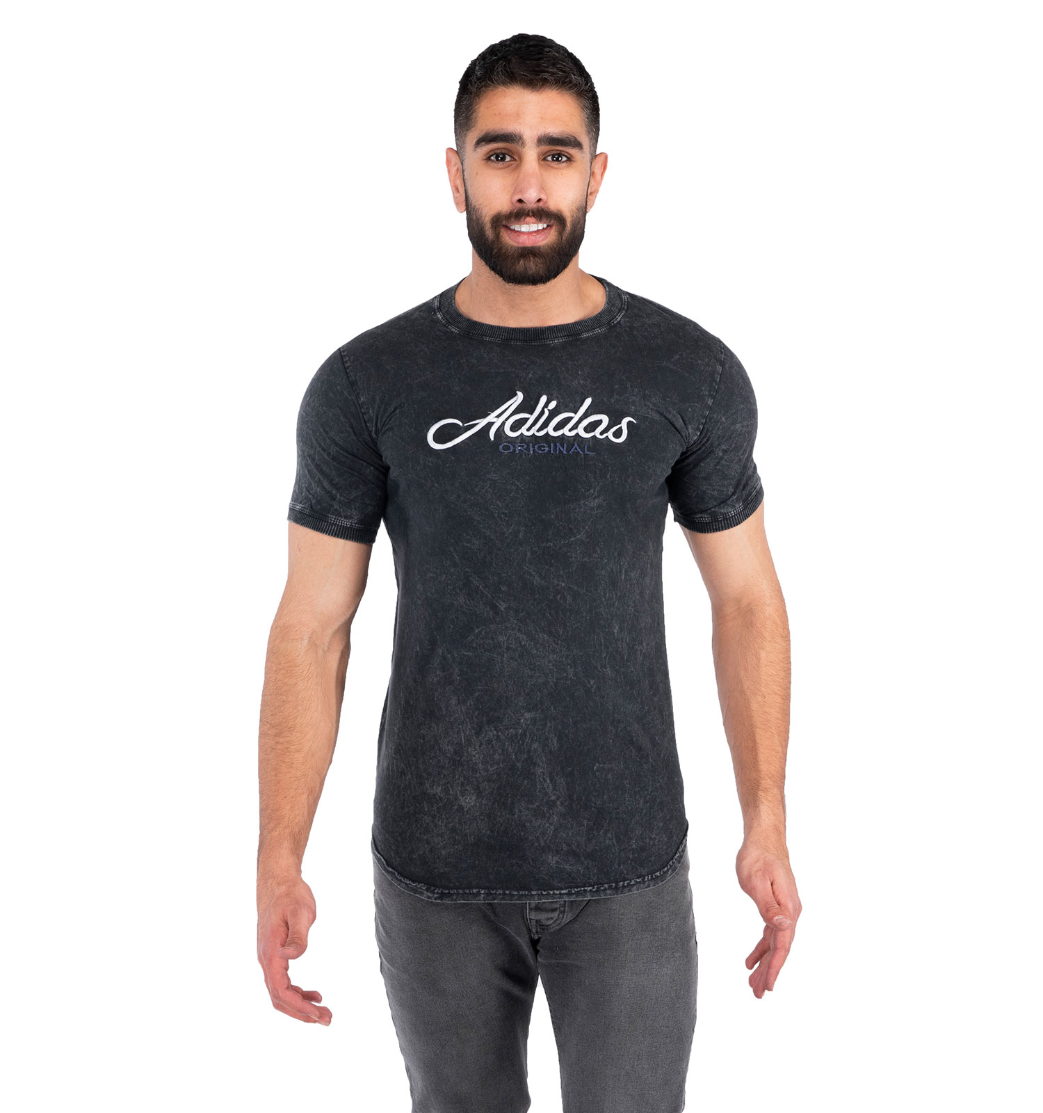 تیشرت Adidas یقه گرد مردانه ابرو بادی مدل 43014