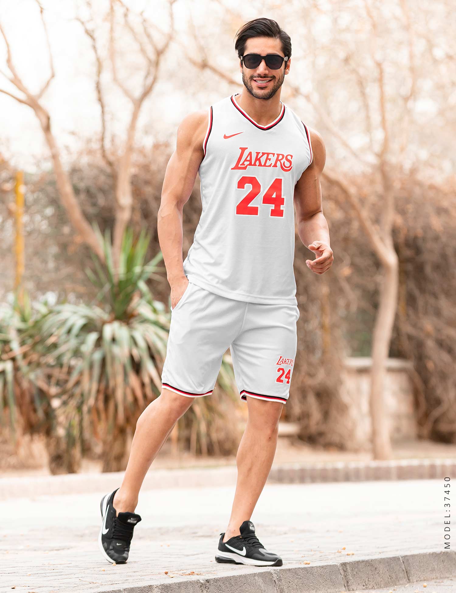 ست رکابی شلوارک مردانه Jordan مدل 37450