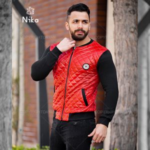 سویشرت کاپشنی مردانه Nika مدل E 4004 (قرمز)