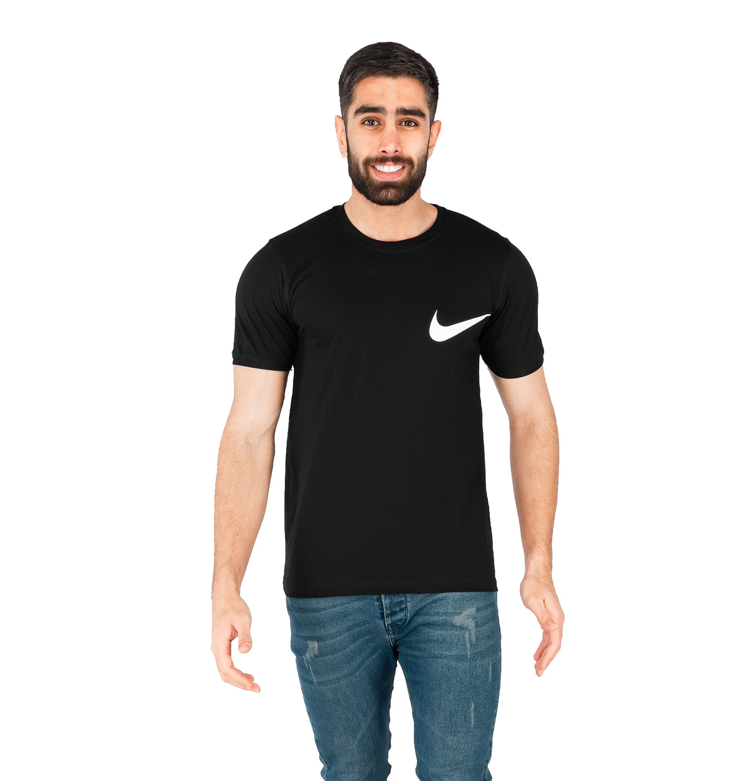 تیشرت Nike یقه گردمردانه مشکی ساده مدل 43696