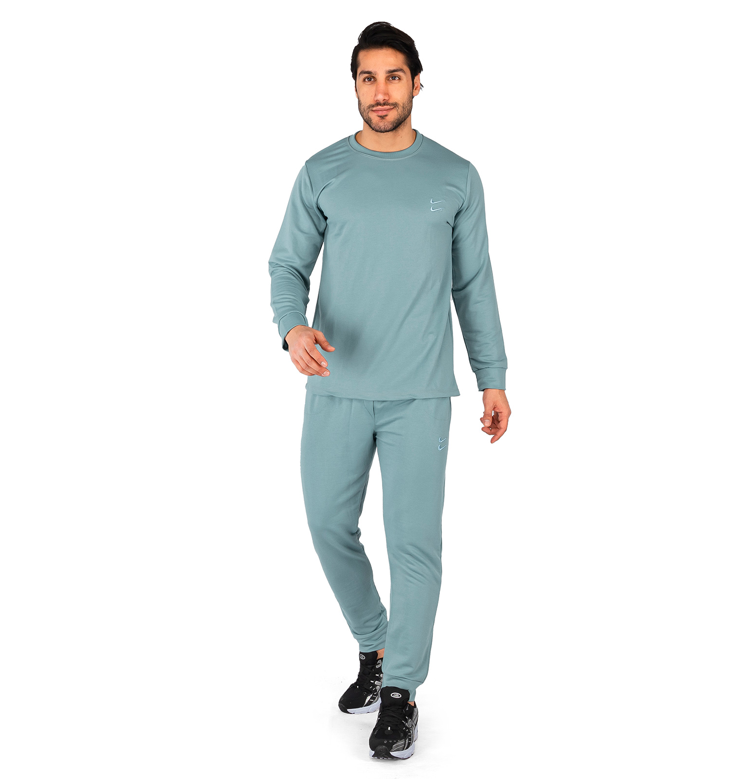 ست بلوز شلوار مردانه آستین بلند Nike ساده یقه گرد مدل 43657
