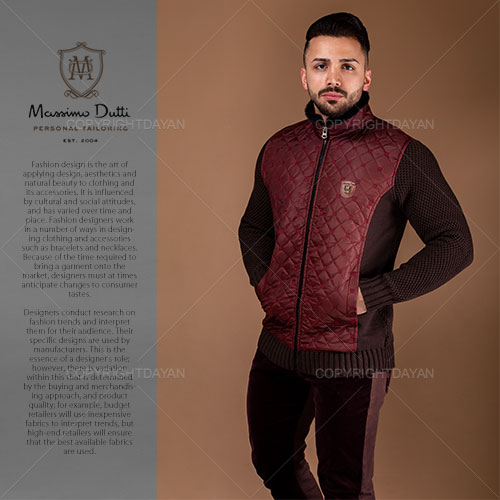 کاپشن بافت مردانه Massimo Dutti مدل E 7665