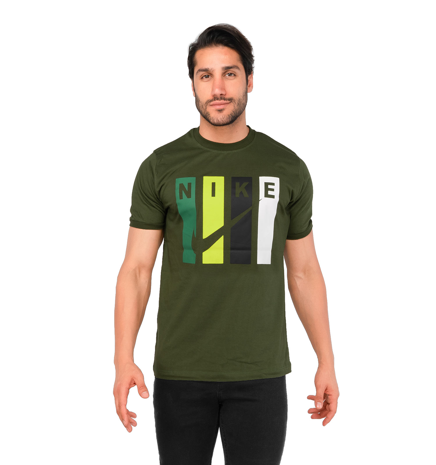 تیشرت Nike یقه گرد مردانه پنبه ساده مدل 44801
