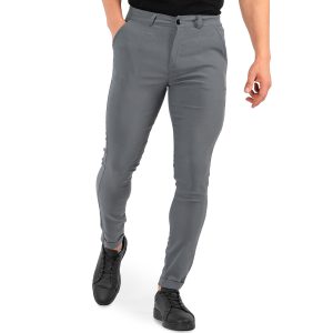 شلوار کتان پاکتی مردانه طوسی اسپرت مدل 41820